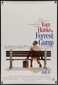 2g607 FORREST GUMP int'l advance DS 1sh 1994 Tom Hanks sits on bench, Robert Zemeckis classic!