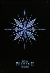 2g622 FROZEN II advance DS 1sh 2019 Walt Disney sequel, Kristen Bell, Menzel, Groff, cool snowflake!