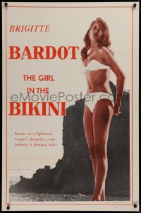 2g632 GIRL IN THE BIKINI 1sh 1958 sexy full-length Brigitte Bardot in skimpy swimsuit!