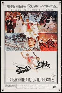 2g658 HALF A SIXPENCE style B 1sh 1968 McGinnis art of Tommy Steele with banjo, H.G. Wells novel!