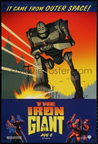 2g699 IRON GIANT advance DS 1sh 1999 animated modern classic, cool cartoon robot artwork!