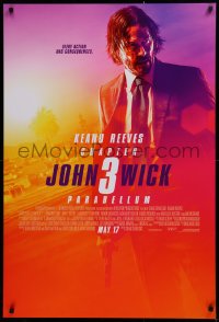 2g711 JOHN WICK CHAPTER 3 advance DS 1sh 2019 Keanu Reeves in the title role as John Wick!