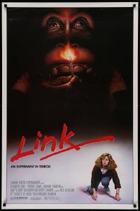 2g746 LINK 1sh 1986 Elisabeth Shue, creepy art of ape with burning match!
