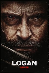 2g756 LOGAN style D int'l teaser DS 1sh 2017 Jackman in the title role as Wolverine, claws out!