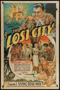 2g767 LOST CITY chapter 1 1sh 1935 jungle sci-fi serial, William Stage Boyd, Living Dead Men!