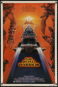 2g769 MAD MAX 2: THE ROAD WARRIOR 1sh 1982 Mel Gibson in the title role, great art by Commander!