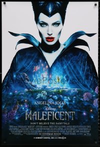 2g775 MALEFICENT int'l advance DS 1sh 2014 cool close-up image of sexy Angelina Jolie in title role!