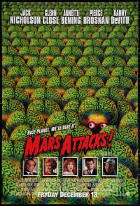2g784 MARS ATTACKS! int'l advance 1sh 1996 directed by Tim Burton, great image of brainy aliens!