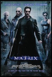 2g788 MATRIX advance DS 1sh 1999 Keanu Reeves, Carrie-Anne Moss, Laurence Fishburne, Wachowskis!