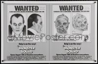 2g798 MONSTER SQUAD advance 1sh 1987 wacky wanted poster mugshot images of Dracula & the Mummy!