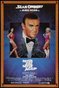 2g806 NEVER SAY NEVER AGAIN 1sh 1983 art of Sean Connery as James Bond 007 by Obrero!