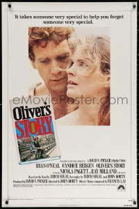 2g813 OLIVER'S STORY 1sh 1978 Ryan O'Neal & Candice Bergen, Ray Milland!
