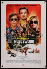 2g816 ONCE UPON A TIME IN HOLLYWOOD advance DS 1sh 2019 Tarantino, montage art by Steve Chorney!