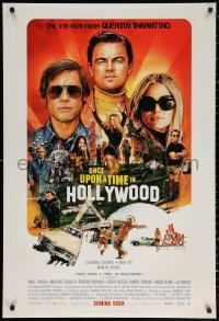 2g817 ONCE UPON A TIME IN HOLLYWOOD int'l advance DS 1sh 2019 Tarantino, montage art by Chorney!