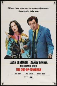 2g820 OUT-OF-TOWNERS 1sh 1970 they really took Jack Lemmon & Sandy Dennis, written by Neil Simon!