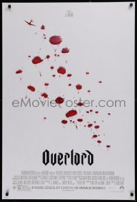 2g821 OVERLORD advance DS 1sh 2018 from producer J.J. Abrams, WWII paratroopers as blood droplets!