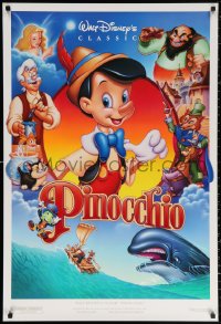 2g831 PINOCCHIO DS 1sh R1992 Disney classic cartoon about wooden boy who wants to be real!