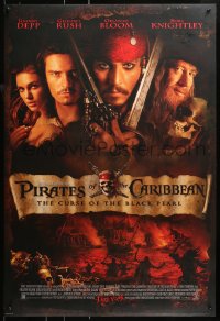2g832 PIRATES OF THE CARIBBEAN advance DS 1sh 2003 Geoffrey Rush, Knightley, Johnny Depp & cast!