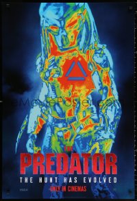 2g839 PREDATOR style B int'l teaser DS 1sh 2018 great image of the alien as seen in thermal-vision!