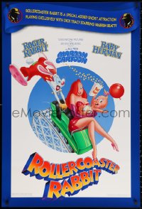 2g861 ROLLERCOASTER RABBIT DS 1sh 1990 Steven Spielberg cartoon, Roger, sexy Jessica & Baby Herman!