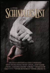 2g871 SCHINDLER'S LIST DS 1sh 1993 Steven Spielberg World War II classic, Best Picture!