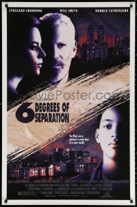 2g888 SIX DEGREES OF SEPARATION 1sh 1993 Donald Sutherland, Will Smith, Stockard Channing!