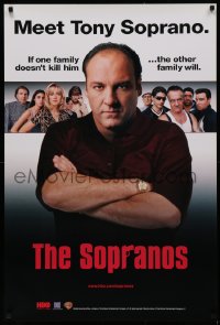 2g150 SOPRANOS 27x40 video poster 1999 meet Gandolfini as Tony Soprano, a new original series!