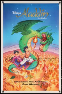 2g118 ALADDIN foil tv poster 1994 cool art from Walt Disney television series!