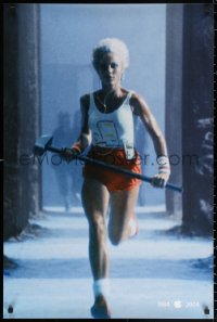 2g211 APPLE 24x36 advertising poster 2004 image from their 1984 commercial, runner w/ hammer!