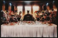 2g330 BATMAN 11x17 special poster 2010s Wizyakuza last supper parody with him and villains!
