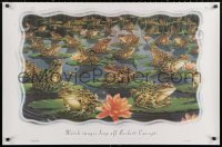 2g213 BECKETT PAPER COMPANY 25x38 advertising poster 2000s many frogs by Braldt Bralds!