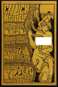 2g157 CHUCK BERRY/GRATEFUL DEAD/JOHNNY TALBOT & DE THANGS 14x21 music poster 1967 Wilson, 2nd printing!
