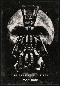 2g130 DARK KNIGHT RISES IMAX mini poster 2012 the legend ends, cool close-up art of Hardy as Bane!