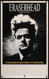 2g160 ERASERHEAD 17x28 music poster 1982 David Lynch, Jack Nance, surreal fantasy horror!