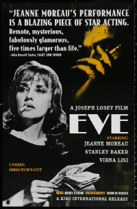 2g352 EVA 22x34 special poster R2000 Joseph Losey, wonderful image of sexy smoking Jeanne Moreau!