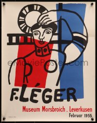 2g184 F. LEGER 16x20 French museum/art exhibition 1980s wild art of a man by the artist!