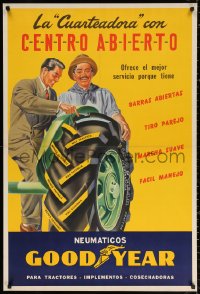 2g230 GOODYEAR centro abierto style 29x43 Argentinean advertising poster 1950s cool vintage art!