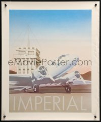 2g026 IMPERIAL AIRWAYS 19x23 English art print 1985 retro style art airplane and airport by Kelly!
