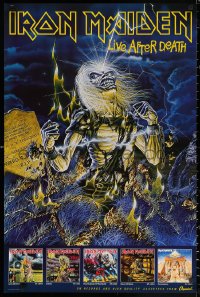 2g161 IRON MAIDEN 24x36 music poster 1986 Live After Death, Riggs art of Eddie & tombstone!