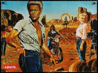 2g234 LEVI'S 24x32 advertising poster 1991 great image of James Dean selling jeans!