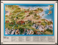 2g370 LOS ANGELES 1781-1881 18x23 special poster 1980 California, artwork by Cathy Pavia!