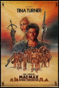 2g168 MAD MAX BEYOND THUNDERDOME 24x36 music poster 1985 Mel Gibson & Tina Turner by Richard Amsel!