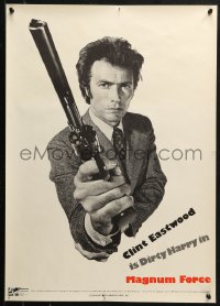 2g372 MAGNUM FORCE 20x28 special poster 1973 Clint Eastwood is Dirty Harry w/ huge gun by Halsman!