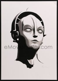 2g027 METROPOLIS signed 12x17 art print 2017 by artist Andrew Swainson, close-up of robot Maria!