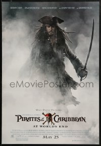 2g388 PIRATES OF THE CARIBBEAN: AT WORLD'S END 2-sided 19x27 special poster 2007 Johnny Depp & cast