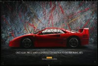 2g235 PIRELLI TIRES 24x36 advertising poster 1990s IMSA champion, great image of Ferrari F40!