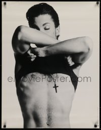 2g170 PRINCE 23x30 music poster 1986 cool portrait of the singer pulling up his shirt!