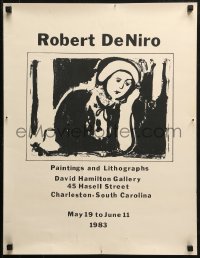 2g203 ROBERT DE NIRO 20x26 museum/art exhibition 1983 great art of woman with hand on face!