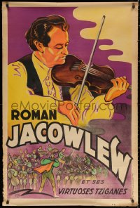 2g172 ROMAN JACOWLEW ET SES VIRTUOSES TZIGANES 32x47 French music poster 1930s different!