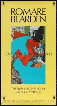 2g204 ROMARE BEARDEN 20x37 museum/art exhibition collage titled 'Mother and Child' by the artist!